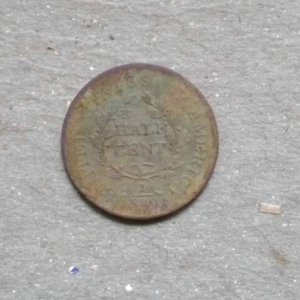 1804 draped bust half cent - Awesome discovery, found this with Whites Prizm 3 in an old cellar hole quite the hike from my doorstep.