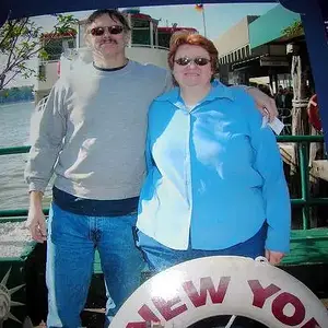 My Better half and me - Taken in NY before our Circle Line Cruise