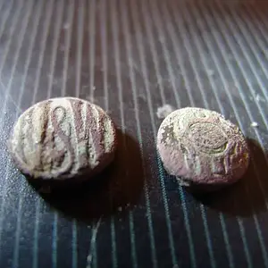Button from a pair of overalls from the North West Railroad.  Early 1900's