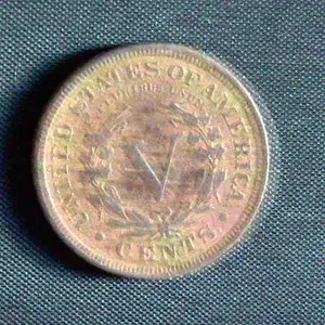 1893 V Nickle reverse