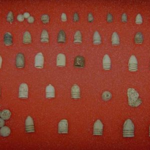 Hartsville Bullets #1 -      Typical Hartsville Bullets found in the U.S. Camp and Battle lines.