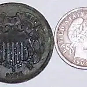 2 cent, barber dime