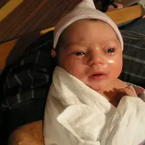 Samantha 15 minutes old - Our wonderful daughter 15 minutes old!