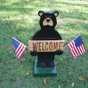 A short patriot - This little guy stands by our door, also goes camping and stands at the front of our campsite.