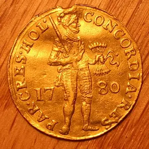 1780 Gold United Netherlands Ducat - I dug this coin in my first months of detecting, talk about beginners luck, Colonial Era Gold !
 A find like this