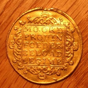 1780 Gold United Netherlands Ducat - I dug this coin in my first months of detecting, talk about beginners luck, Colonial Era Gold !
 A find like this