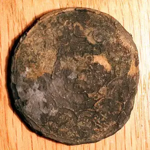 'Continental Curency' ? - Pulling this from the mud nearly dropped me to the ground! Thanks Mike (Woodlawndetectorsales) for talking me down.
 A photo