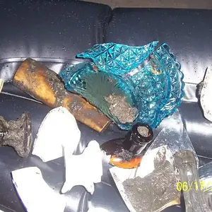 old glass from dig
