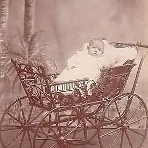 My Mother--Date 1898 - My Mother in a carriage of the day