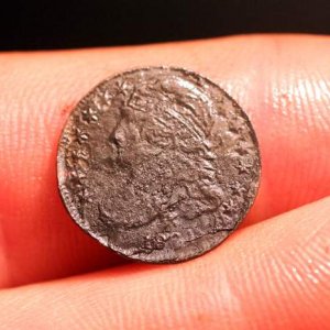 1824 Bust Dime - looks like '21, but it's a 4