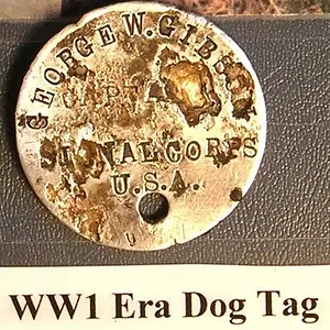 WW1 Dog Tag - I track down where this solider was buried (Arlington) and visted his grave. I also found out a lot more about him.