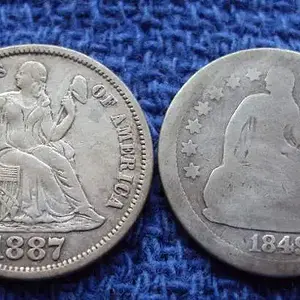 2 seated dimes found same day