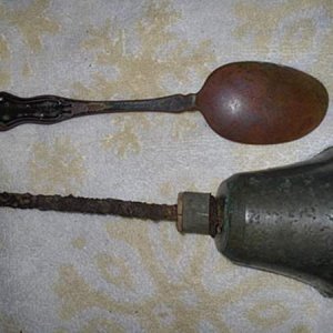 Myrtle School Bell & Spoon - Found at the 1880 Myrtle School site.