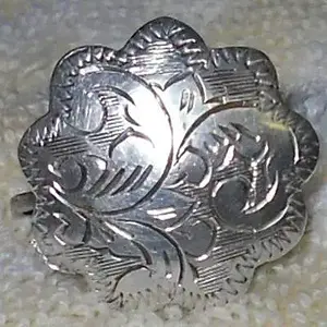 Sterling Earring 1950's 'Front' - Found at Lakeview Park, Oshawa ON.