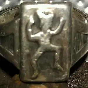 1950s girl scout ring sterling silver.