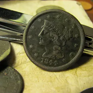 I think this is my nicest dug largy ever! A beautiful 1844 Braided Hair Large Cent.