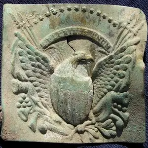 1820-1830 Militia Belt Plate, published in The American Digger Magazine Jan.2012, Dug in Nov.2011.