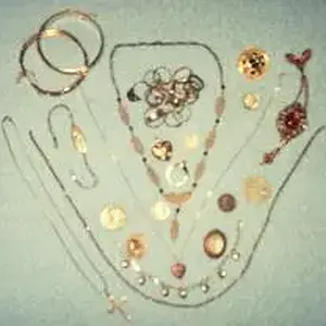 Gold & silver jewelry, some very old.