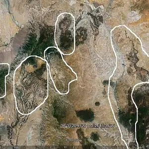 Circled Images of the northwest of the Tablet