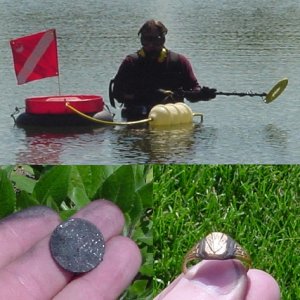 Me and my hookah system - Keene engineering electric - pictured are a Barber quarter and 1943 class ring found in deep water at an old beach 
(PI PRO)