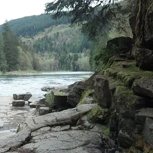 Another view of "The Swimmin Hole". Exposed bedrock.