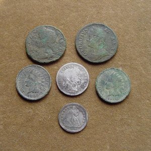 FARM FIELD FINDS - COINS & RELICS FROM THE 1600'S - 1700'S - 1800'S AND 1900'S WERE FOUND HERE