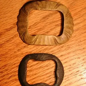 Pair of Shoe Buckles
Brass and Silver