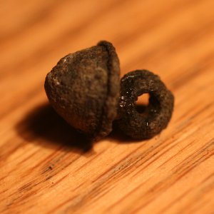 Cast solid pewter 'Acorn' Button
early 1600s