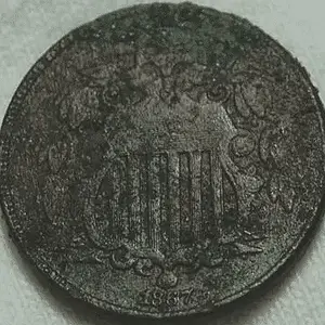 My oldest nickel. 1867