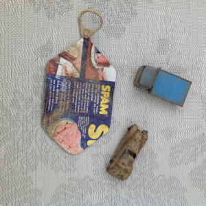 Two Matchbox cars and a can of Spam!