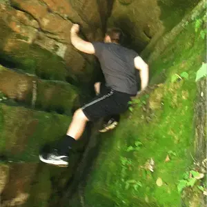 Climbing to a cavern