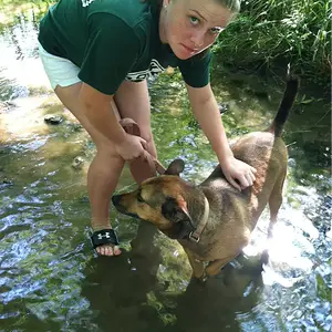 Creek hunting with my sister