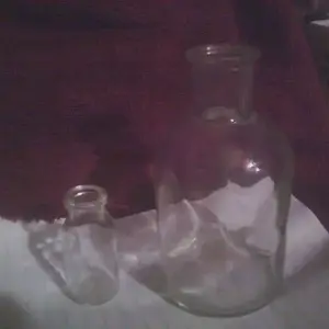 vintage clear bottles tall & small trisha's bottles
