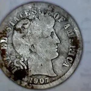1907 Barber Dime