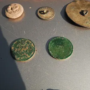 Indian and Wheat, Beautiful patina!