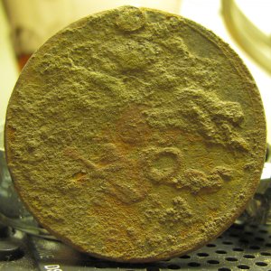 This copper 10 kopek coin is from Russia, minted between 1830 and 1839 during the reign of Tsar Nicholas I (1825-55). This coin is dated 1836. Look ca