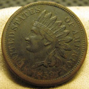 1859 Indian Head Cent with diamonds :)