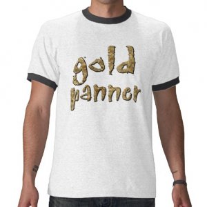 gold panning prospecting prospector t shirt