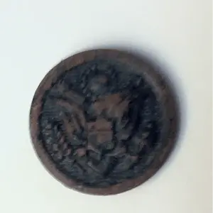 Nice button, bad photo...very intact on back. Found northern Cherokee / Adair Co. Area....trashy area tho. Geez. And I'm running a Tesoro vmax manual 