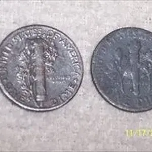 My two Mercury Dimes back pics