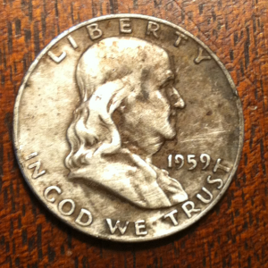 My first 1/2 dollar!- a 1959 d