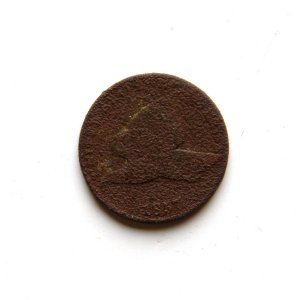 This 1857 Flying Eagle cent was dug by me  in a 1864 U.S. Colored Troop camp along the 1860 Edgefield-Kentucky RR. It will be pictured in Nirth South 