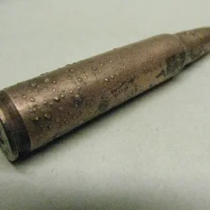 F.M.M.A.P. B 1944
Mauser tracer, red tip plated steel full Armor piercing metal jacket, brass primer with red sealant. headstamp  F.M.M.A.P. "B" || 19