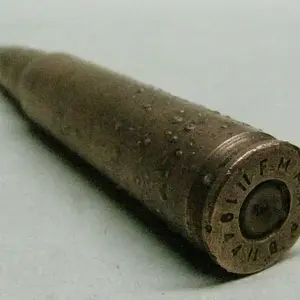 F.M.M.A.P. B 1944
Mauser tracer, red tip plated steel full Armor piercing metal jacket, brass primer with red sealant. headstamp  F.M.M.A.P. "B" || 19