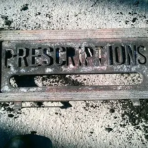 Vintage Abbott Prescriptions sign