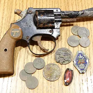 A days hunt in Fort Worth. Gun was still loaded!
