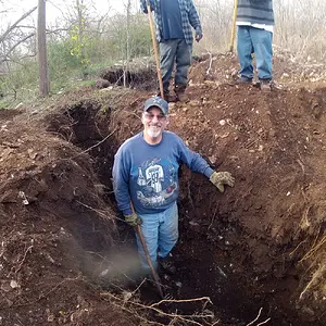 George in one of the trenches.