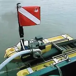 Keene coin and relic dredge setup on a local lake.