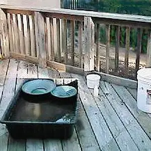 Panning concentrates on the back porch