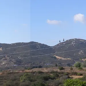 Mesa Rock is a local landmark, mostly believed to be a naturally exhumed corestone.  But all these stones lined up along the ridge?